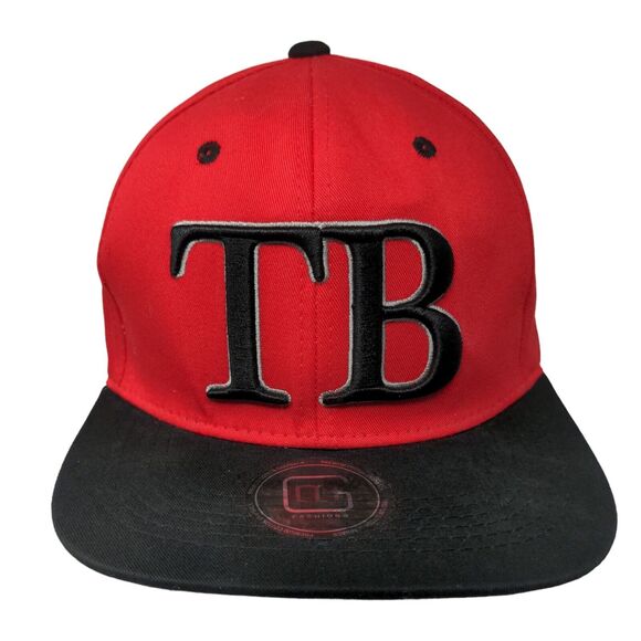 MG Fashions Men's Snapback Hat Red Black Embroidered Tampa Bay Logo - Picture 1 of 7
